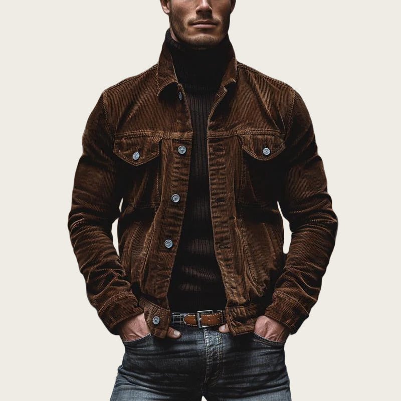 Herren modische Cordjacke mit authentischem Look Echoarchiv