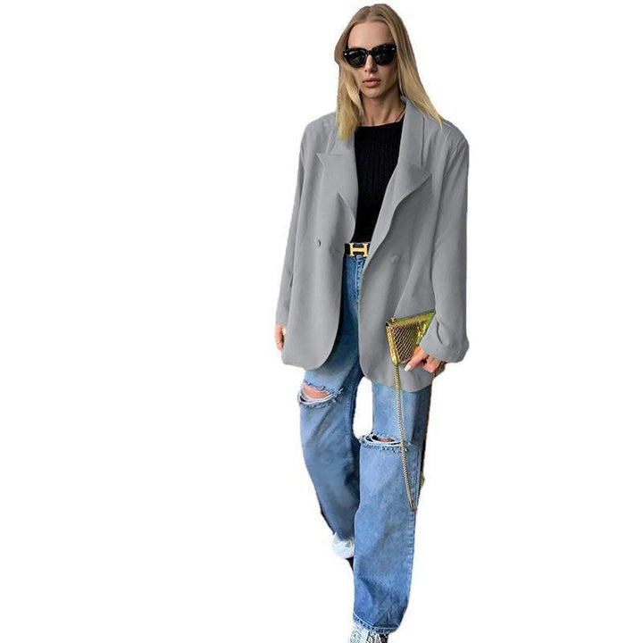 [Damen] Leichter Oversize-Strandblazer als lässiges Cover-Up mit fallendem Revers Echoarchiv