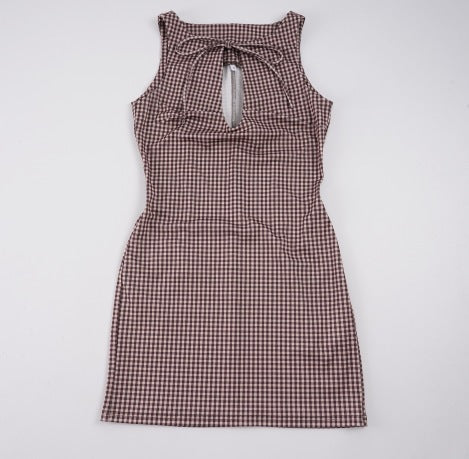 Damen Enges Vichy-Kleid mit raffiniertem Rückenausschnitt Echo Archiv
