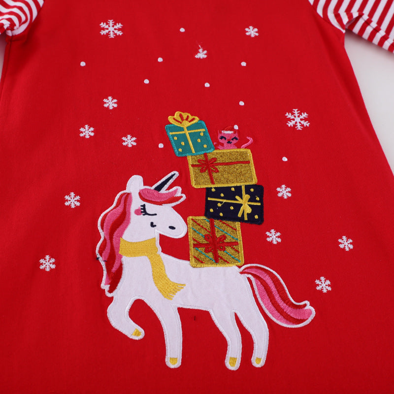 Mädchen Tüllkleid mit verspieltem Einhorn-Motiv und festlicher Grafik Echo Archiv