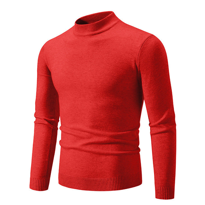 Herren Feinstrickpullover mit hohem Kragen und elastischen Bündchen Echoarchiv