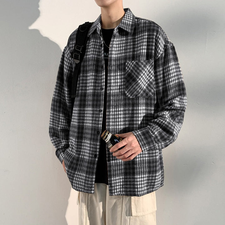 Herren Karierte Überhemd Jacke Echoarchiv