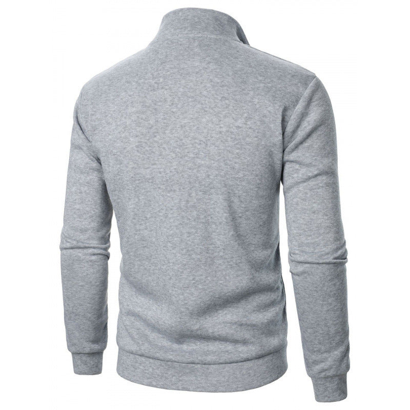 Herren Sportlicher Sweatpullover mit Stehkragen Echoarchiv