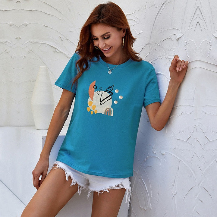 Damen Modernes T-Shirt mit Kunstmotiv Echo Archiv