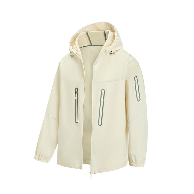 Herren Packbare Technical-Softshelljacke mit Kapuze, getapten Reißverschlüssen und Brusttaschen Echo Archiv