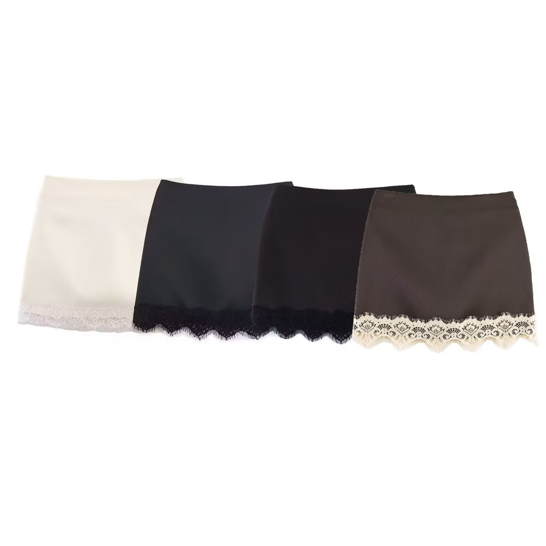 Damen eleganter Rock mit Spitzenbesatz Echo Archiv