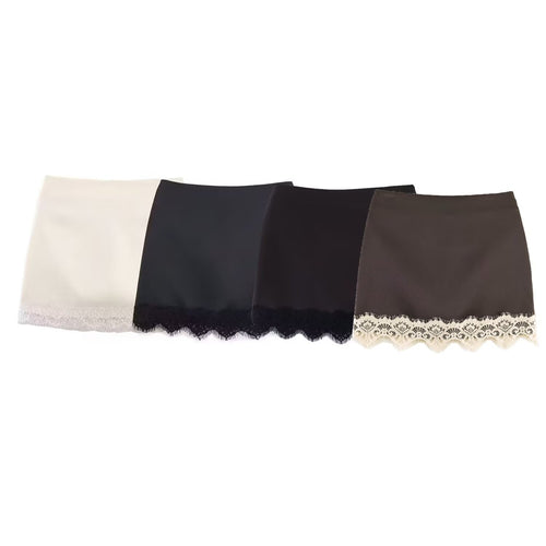 Damen eleganter Rock mit Spitzenbesatz Echo Archiv