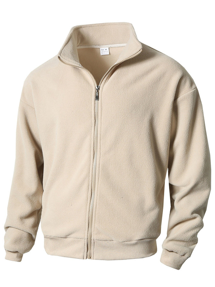 Herren Fleecejacke mit hohem Kragen und Reißverschluss Echoarchiv