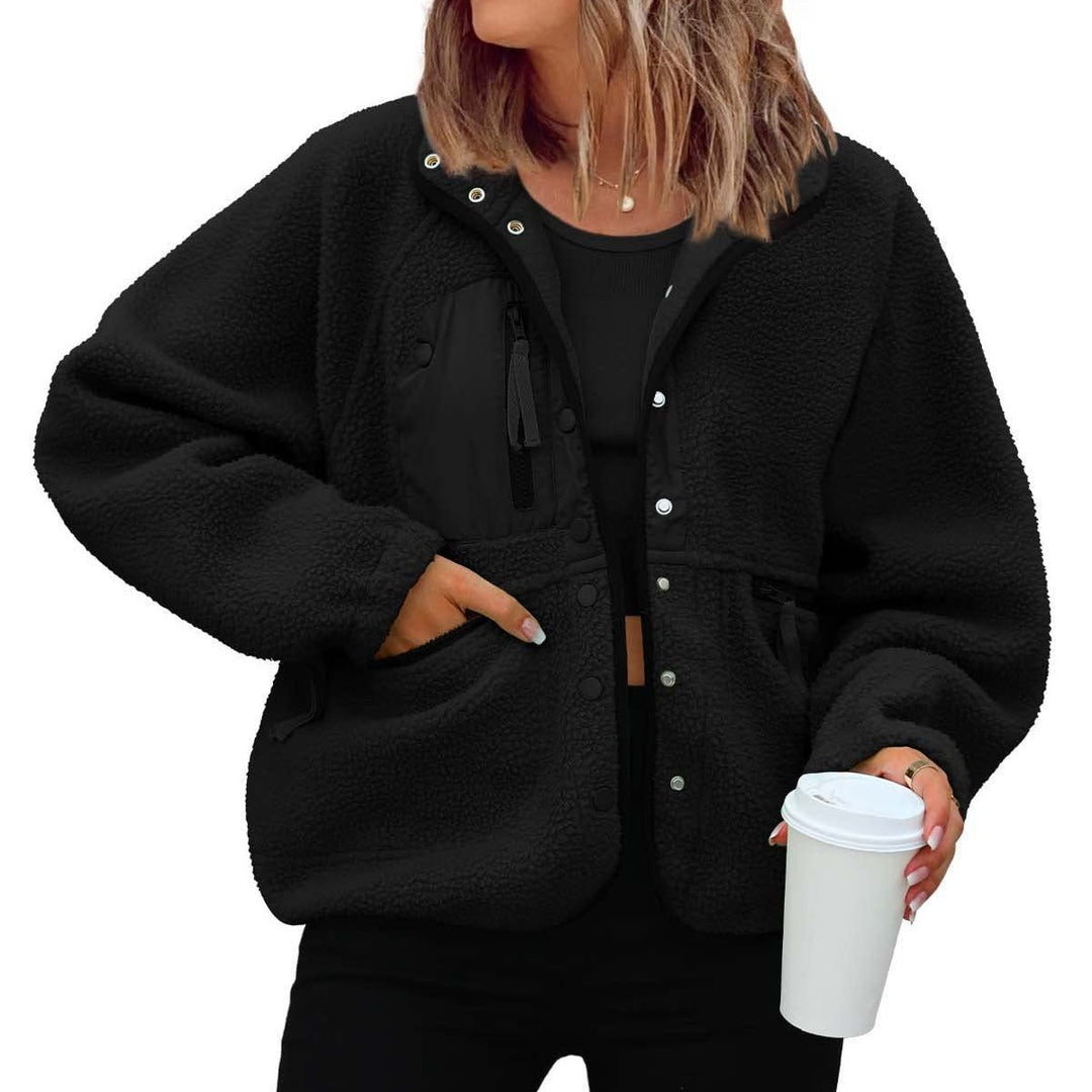 Damen kuschelige Fleecejacke mit praktischen Taschen Echoarchiv