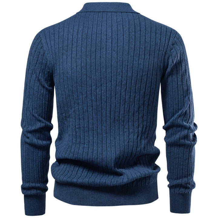 Herren Feinstrick-Polo mit Zopfmuster und Kragen Echoarchiv