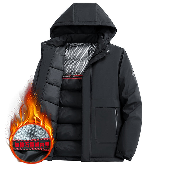 Herren Wasserabweisender Winterparka mit thermo-reflektierendem Steppfutter und Kapuze – Marzano