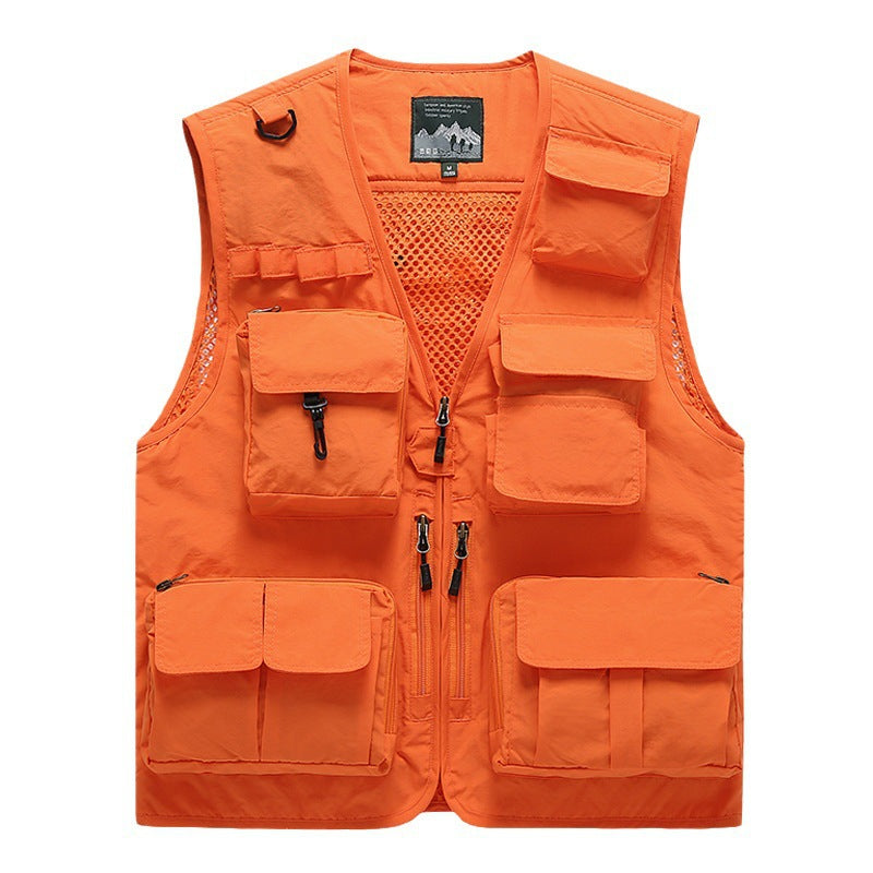 Unisex Multifunktionale Utility‑Weste mit Mesh‑Rücken und vielfachen Taschen Echo Archiv