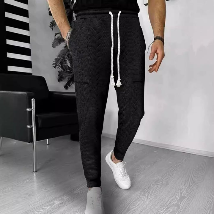 Herren lässige Cargo-Hose mit elastischem Bund und tiefen Seitentaschen Echoarchiv