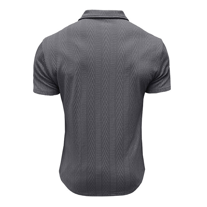 Herren Stilvolles kurzärmliges Poloshirt mit strukturiertem Design Echoarchiv