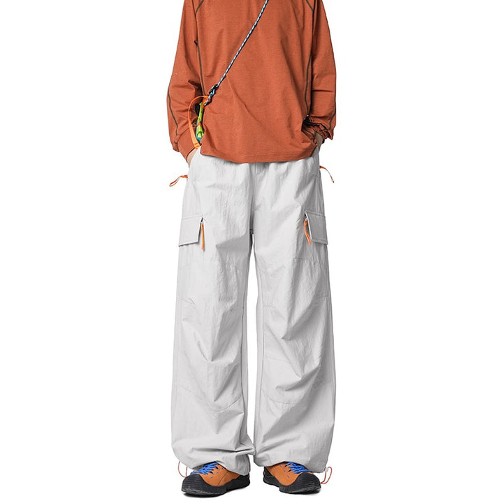 Herren Weite Funktions-Nylonhose mit Tunnelzugbund, Utility-Taschen & Baggy-Silhouette Echoarchiv