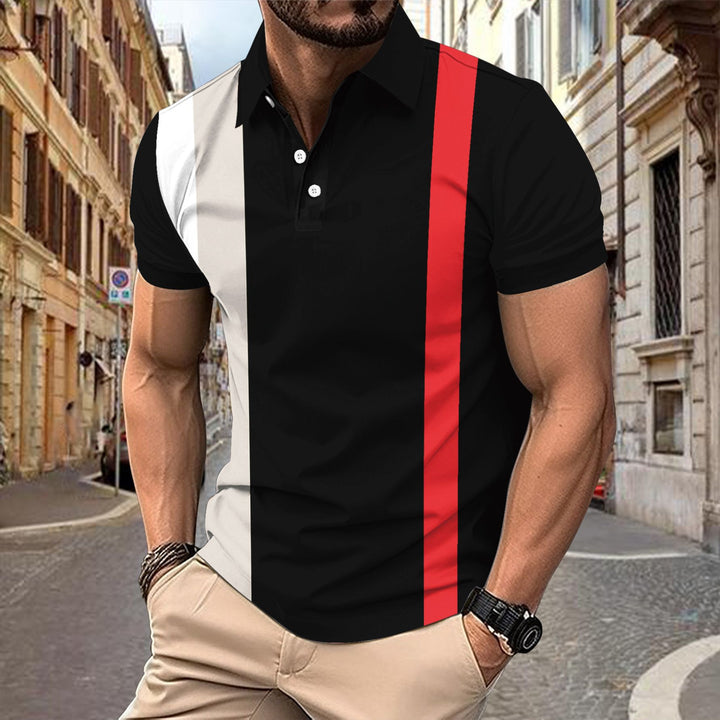 Herren Polohemd mit modischem Grafikdesign und hochqualitativer Baumwolle Echoarchiv