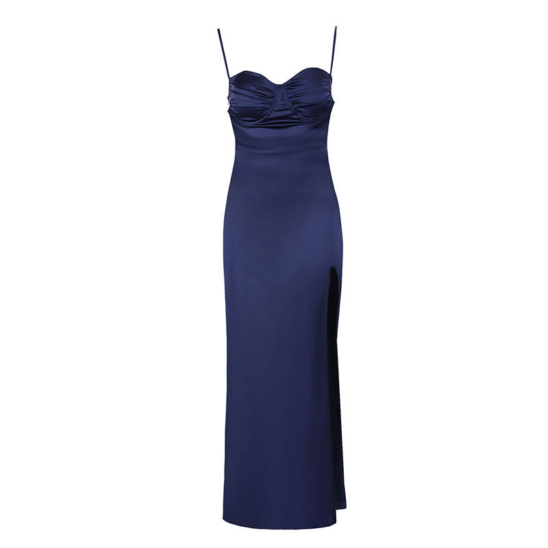 Damen Elegantes Abendkleid mit raffinierten Rüschendetails und seitlichem Schlitz Echo Archiv