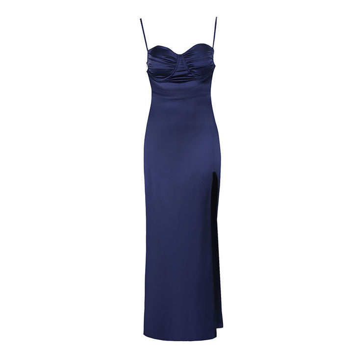 Damen Elegantes Abendkleid mit raffinierten Rüschendetails und seitlichem Schlitz Echo Archiv