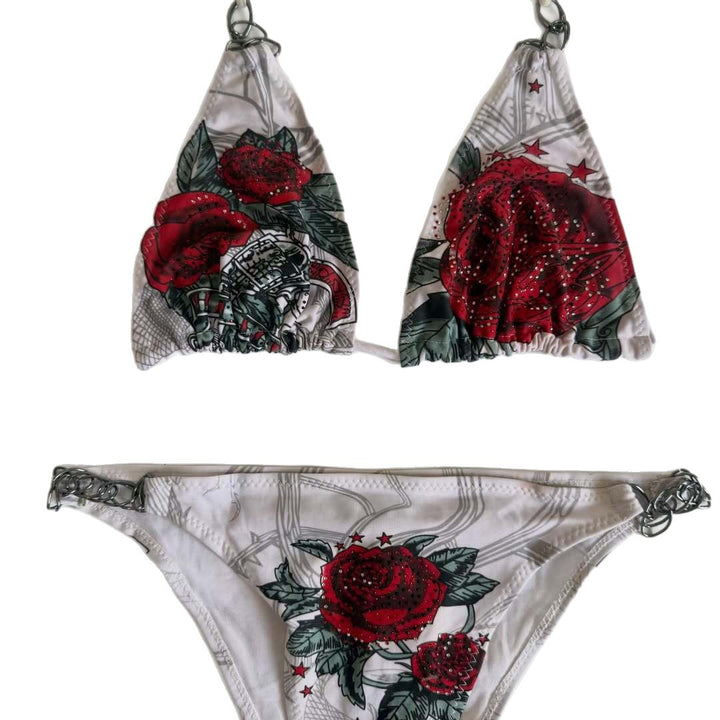 Damen Bikini-Set mit floralen Akzenten und Dekoration Echo Archiv