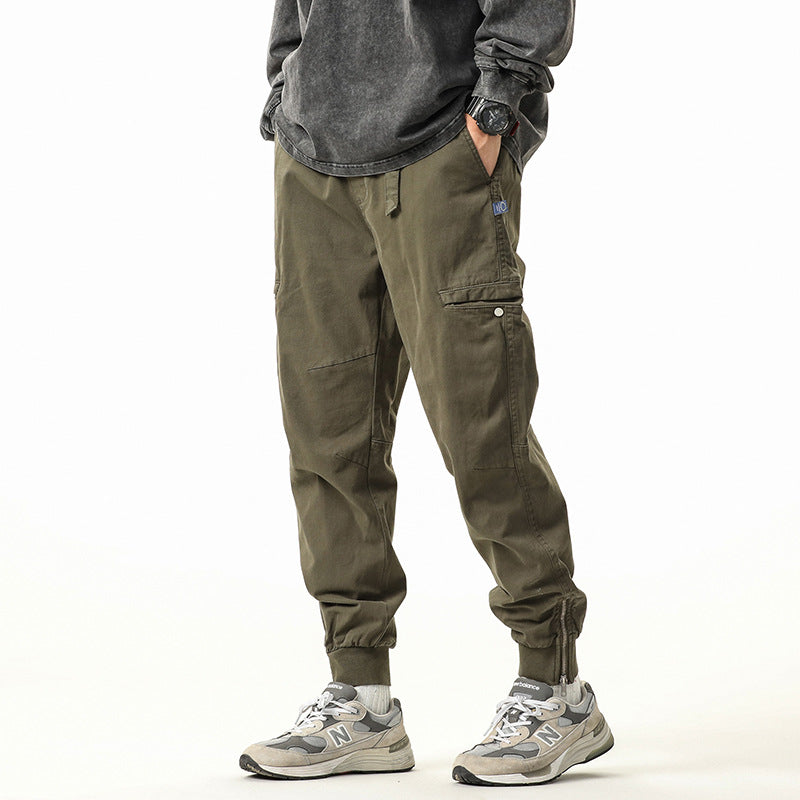 Herren Utility-Cargo-Joggerhose aus robustem Baumwoll-Twill mit Knöchel-Reißverschluss Echo Archiv