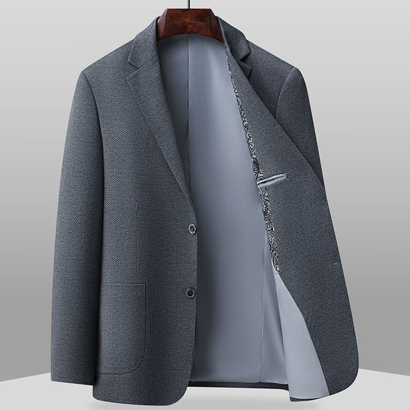 Herren eleganter Blazer mit feinem Strukturmuster Echoarchiv