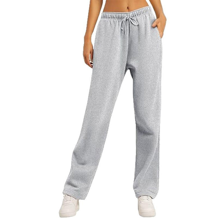 Damen nan hochwertige Relax-Hose mit hoher Taille, geradem Bein und integrierten Eingrifftaschen Echo Archiv