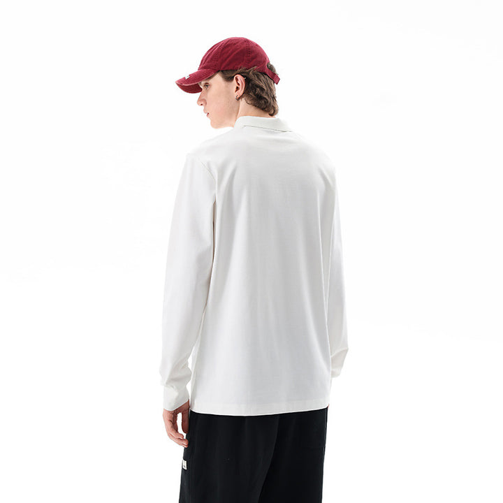 Unisex Oversized Halbzip-Pullover mit Hemdkragen und Technical-Scuba-Stoff Echo Archiv