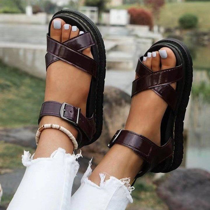 Damen Komfortable Riemchen-Sandalen mit verstellbarem Riemendesign und rutschfester Sohle Echoarchiv