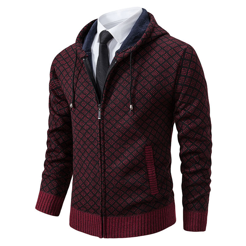 Herren modische Sweatjacke mit Kapuze und elegantem Muster Echoarchiv