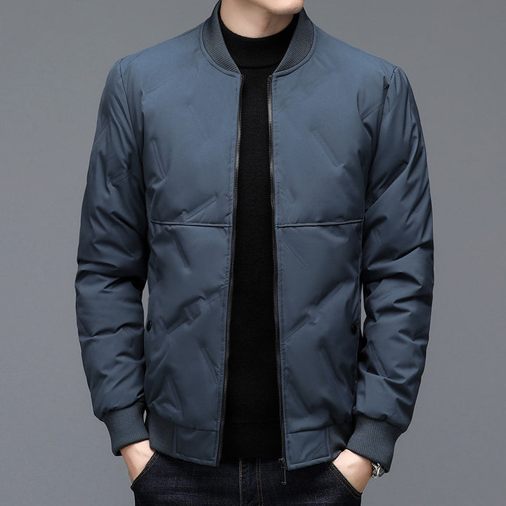 Herren Stepp-Bomberjacke mit hohem Kragen und reflektierenden Details Echoarchiv