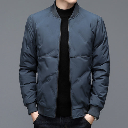 Herren Stepp-Bomberjacke mit hohem Kragen und reflektierenden Details Echoarchiv