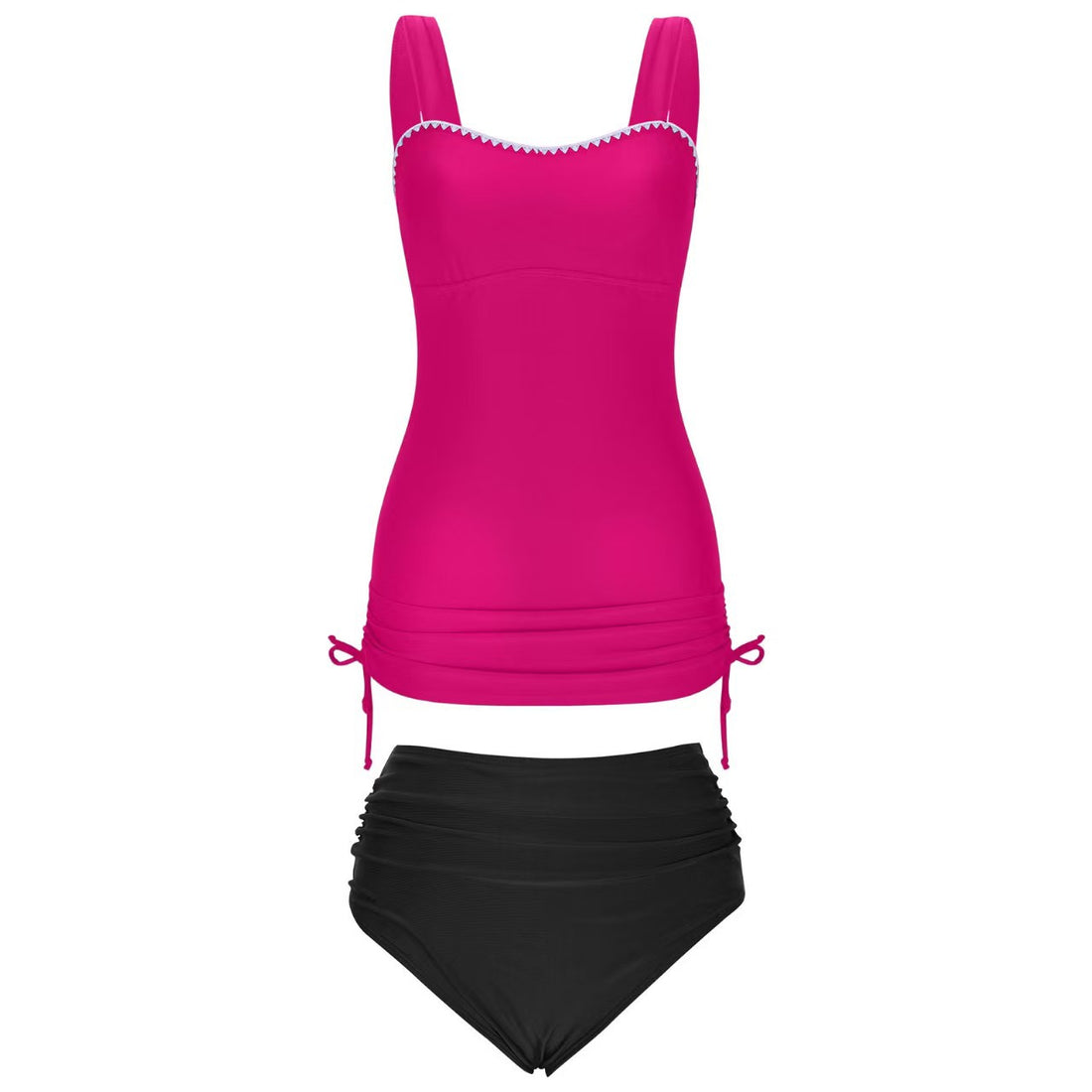 Damen Tankini-Set mit verstellbaren Trägern und seitlicher Raffung – Maréssa