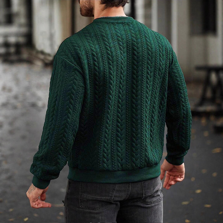 Herren Strickpullover mit strukturiertem Muster Echoarchiv