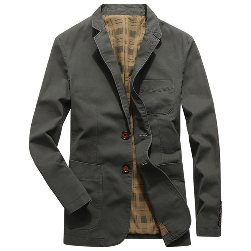 Herren Sakko im Field‑Stil aus Premium‑Canvas mit aufgesetzten Taschen Echo Archiv