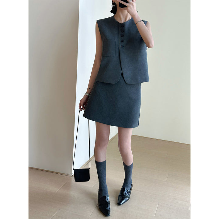 Damen Modisches Blazer-Kleid-Set Echoarchiv