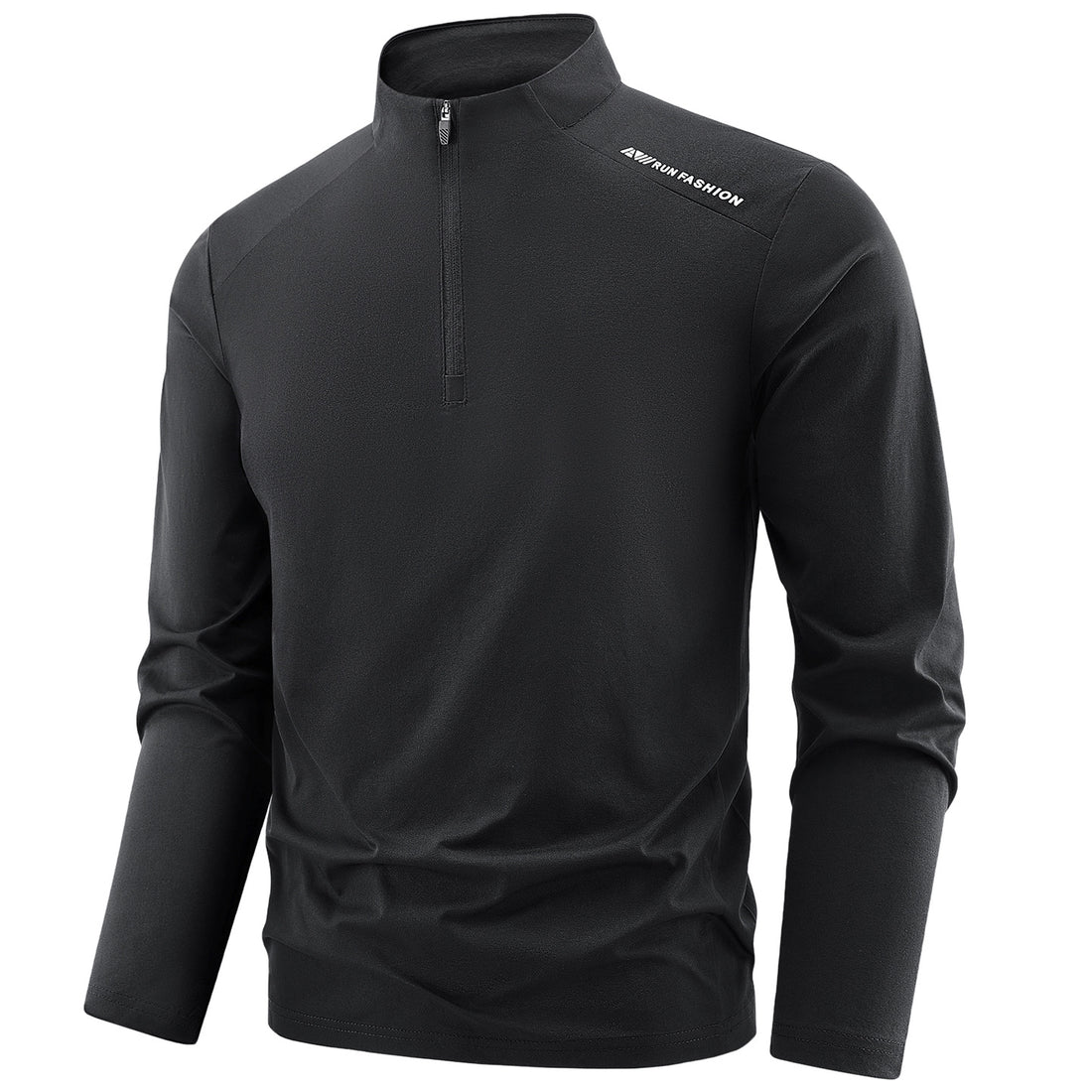 Herren Langarm-Performance-Halbzip-Trainingsshirt mit Stehkragen und atmungsaktivem Funktionsmaterial Echoarchiv