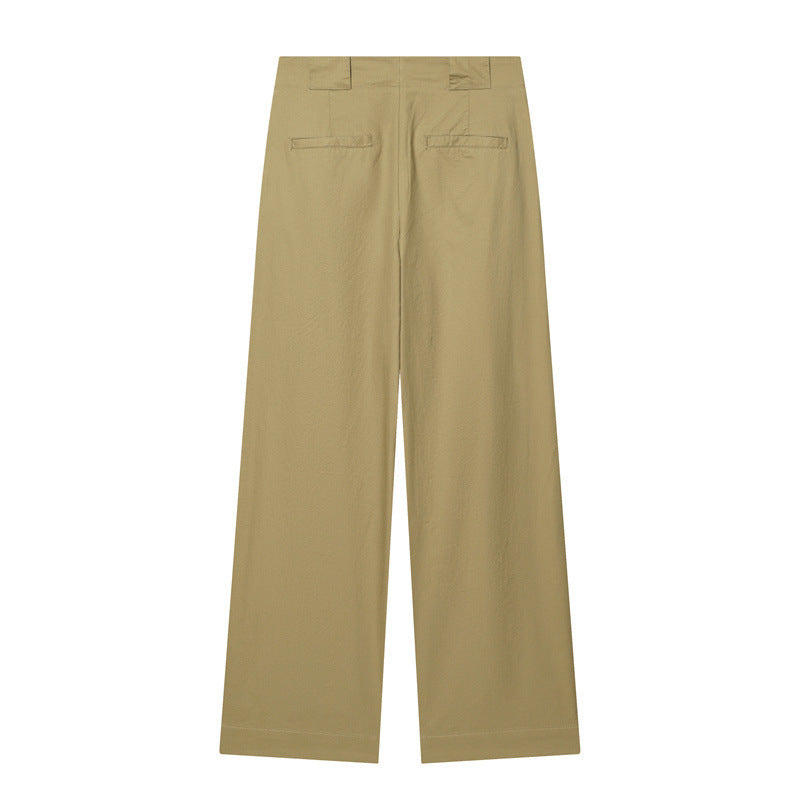 Damen Weite Plissee-Hose mit hoher Taille und markanten Vorderfalten Echo Archiv