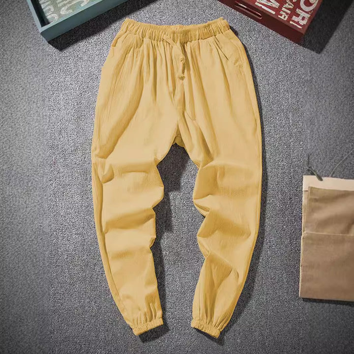 Herren lässige Freizeithose aus leichtem Stoff mit tapered Bein Echoarchiv