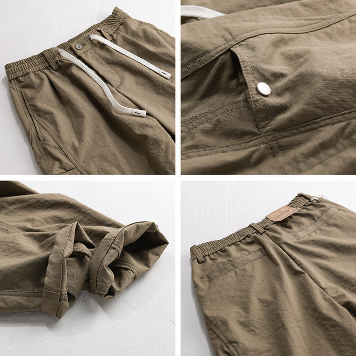 Herren Utility-Cargohose mit Kordelzugbund und seitlichen Pattentaschen Echoarchiv