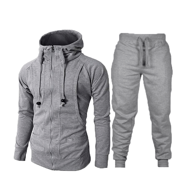 Herren Sportlicher Trainingsanzug mit modernem Schnitt und praktischen Taschen Echoarchiv