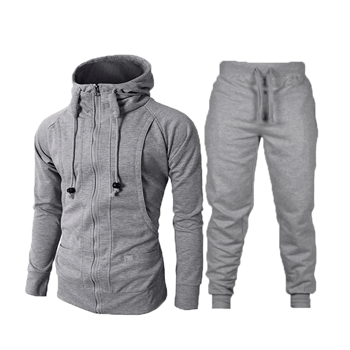 Herren Sportlicher Trainingsanzug mit modernem Schnitt und praktischen Taschen Echoarchiv