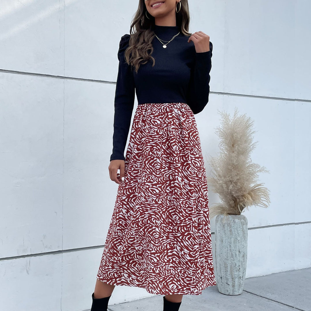 Damen Elegante und verspielte Maxi-Rock mit floralem Muster Echo Archiv