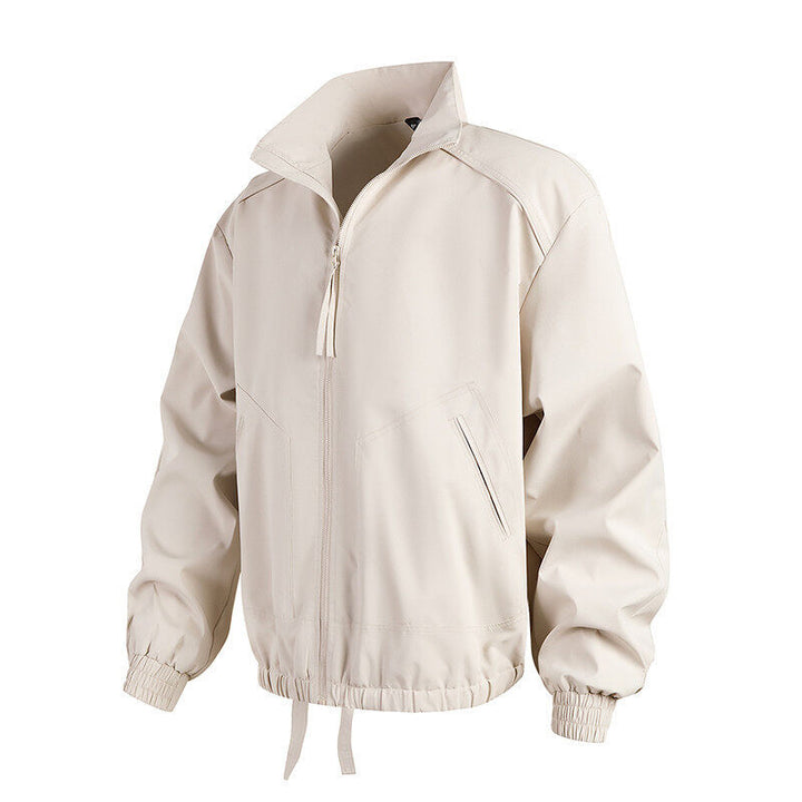 Herren lässige Übergangsjacke mit hohem Kragen und praktischen Taschen Echoarchiv