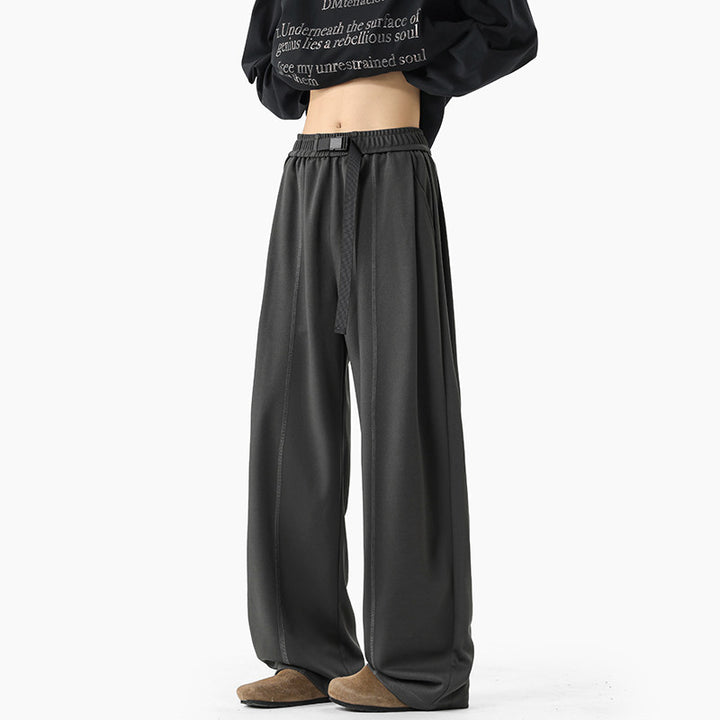 Herren Extraweite Drapierte Wide‑Leg‑Hose aus schwerfallendem Jersey mit Tunnelzugbund und Bundfalten Echo Archiv