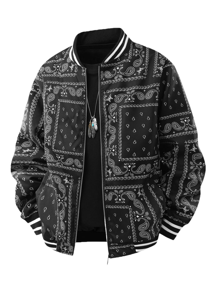 Herren Coole Bomberjacke mit Paisleymuster Echo Archiv