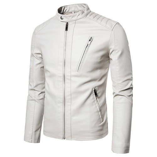 Herren Modische Bikerjacke mit Steppdetails Echo Archiv
