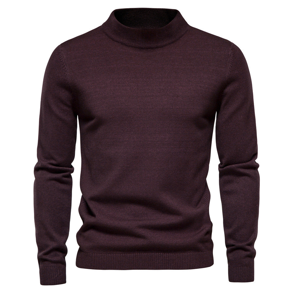 Herren Eleganter Rollkragenpullover aus hochwertiger Strickware Echoarchiv