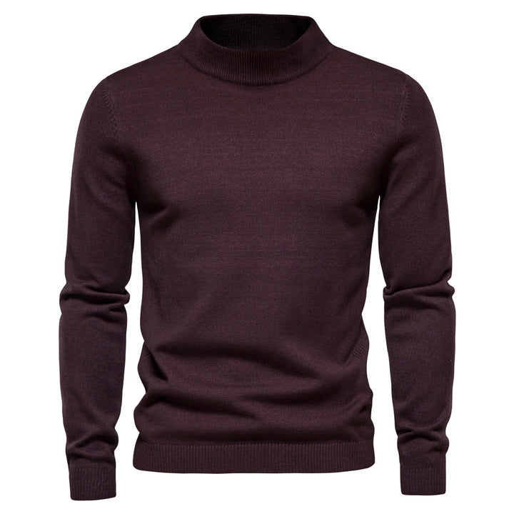 Herren Eleganter Rollkragenpullover aus hochwertiger Strickware Echoarchiv