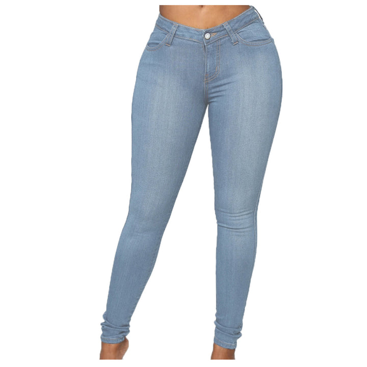 Damen nan hochgeschnittene Sculpt-Skinny-Jeans mit formendem Stretchbund und klassischem Five‑Pocket‑Schnitt Echo Archiv
