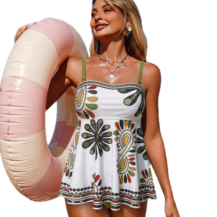 Damen Vintage-inspired Tankini mit fließendem Rock Echo Archiv